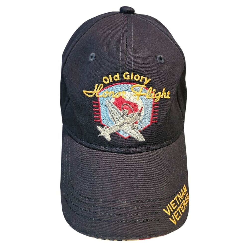 Old Glory Honor Flight Vietnam Veteran Baseball Hat Blue Est 2009 Cap Thank You